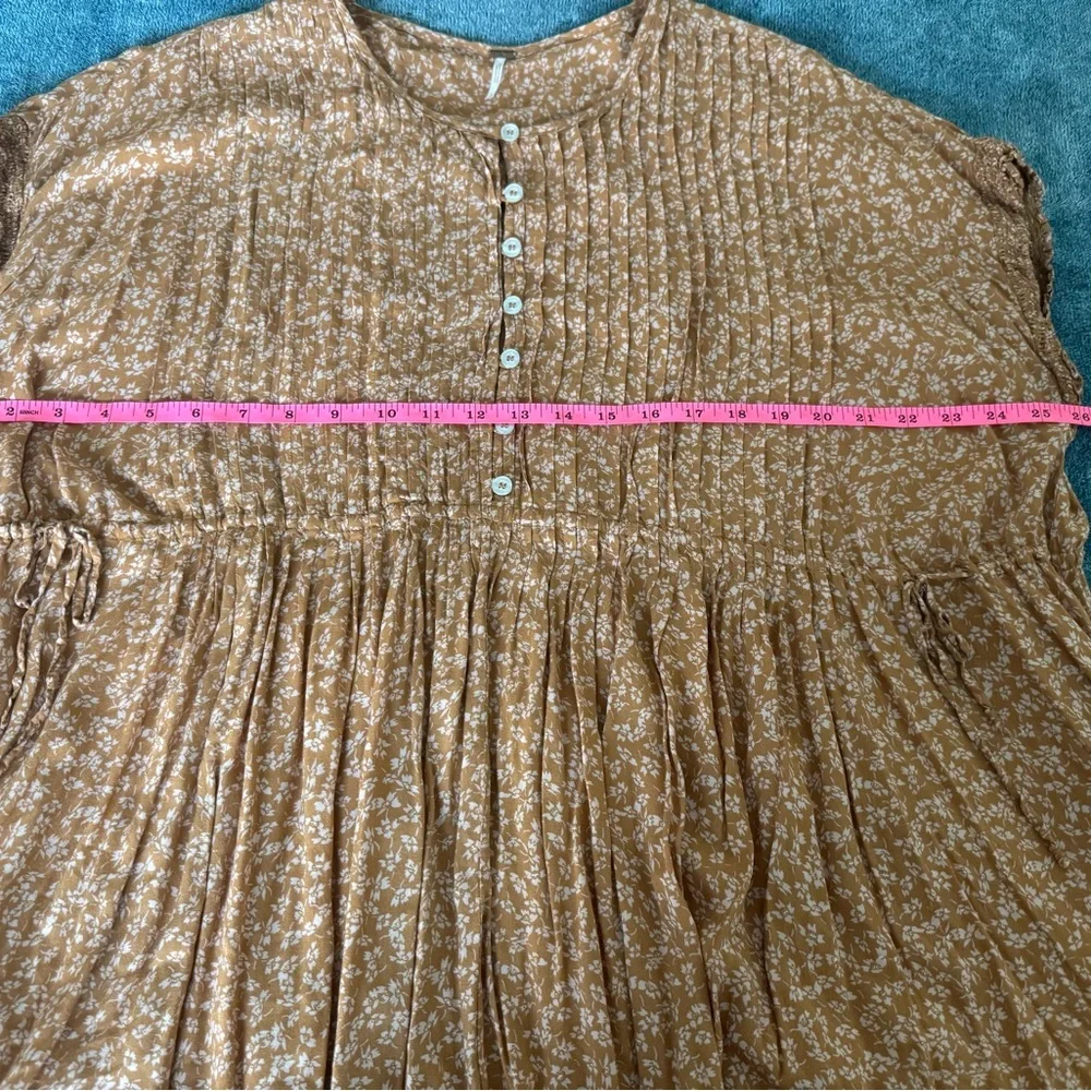 Free People Mustard Floral Mini Dress
